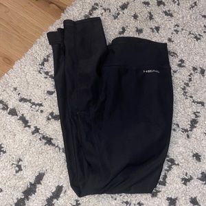 black leggings with foot strap brand head